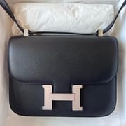 CONSTANCE 24CM EPSOM 镜子款 89 NOIR SILVER HARDWARE