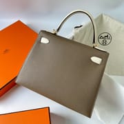 KELLY 28CM EPSOM 18 ETOUPE/I2 NATA GHW