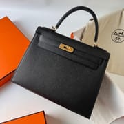 KELLY 28CM EPSOM 89 NOIR GHW