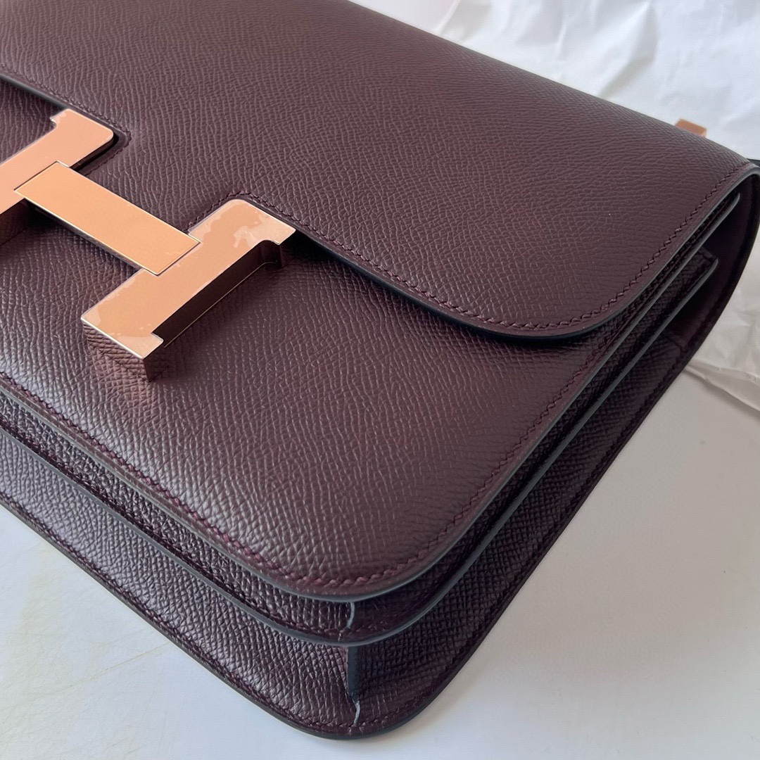 CONSTANCE 24CM EPSOM 0G ROUGE SELLIER ROSE GOLD HARDWARE CONSTANCE 24CM EPSOM 0G ROUGE SELLIER ROSE GOLD HARDWARE