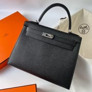 KELLY 28CM EPSOM 89 NOIR PHW