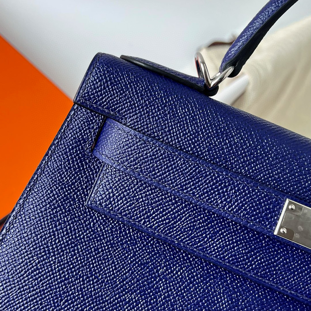 KELLY 28CM EPSOM 73 BLEU SAPHIR PHW
