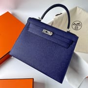 KELLY 28CM EPSOM 73 BLEU SAPHIR PHW