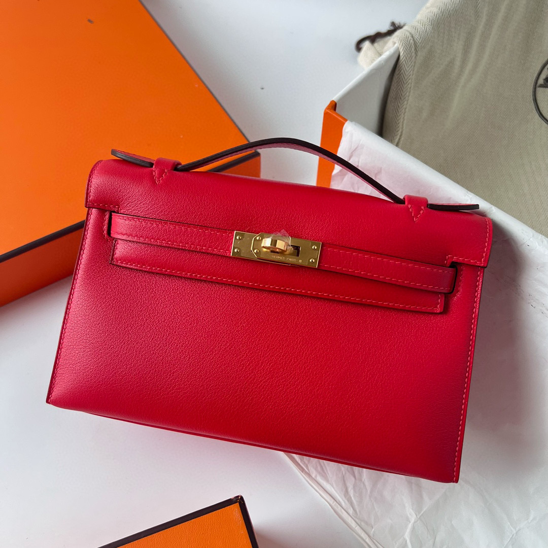 KELLY POCHETTE SWIFT S3 ROSE DE COEUR GHW KELLY POCHETTE SWIFT S3 ROSE DE COEUR GHW