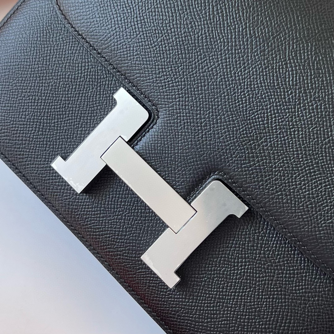 CONSTANCE 24CM EPSOM 镜子款 89 NOIR SILVER HARDWARE CONSTANCE 24CM EPSOM 镜子款 89 NOIR SILVER HARDWARE