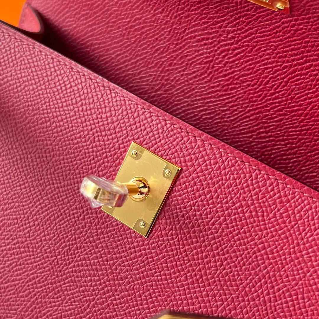 KELLY POCHETTE EPSOM K1 ROUGE GRENAT GHW KELLY POCHETTE EPSOM K1 ROUGE GRENAT GHW