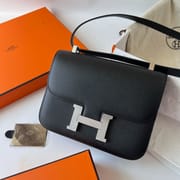 CONSTANCE 24CM EPSOM 镜子款 89 NOIR SILVER HARDWARE
