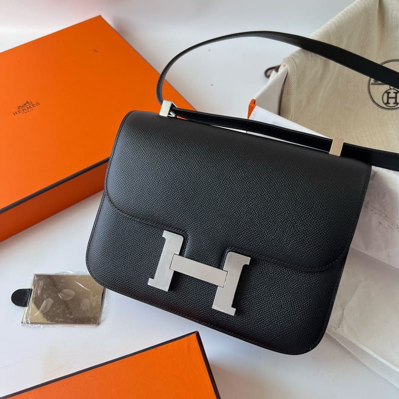 CONSTANCE 24CM EPSOM 镜子款 89 NOIR SILVER HARDWARE