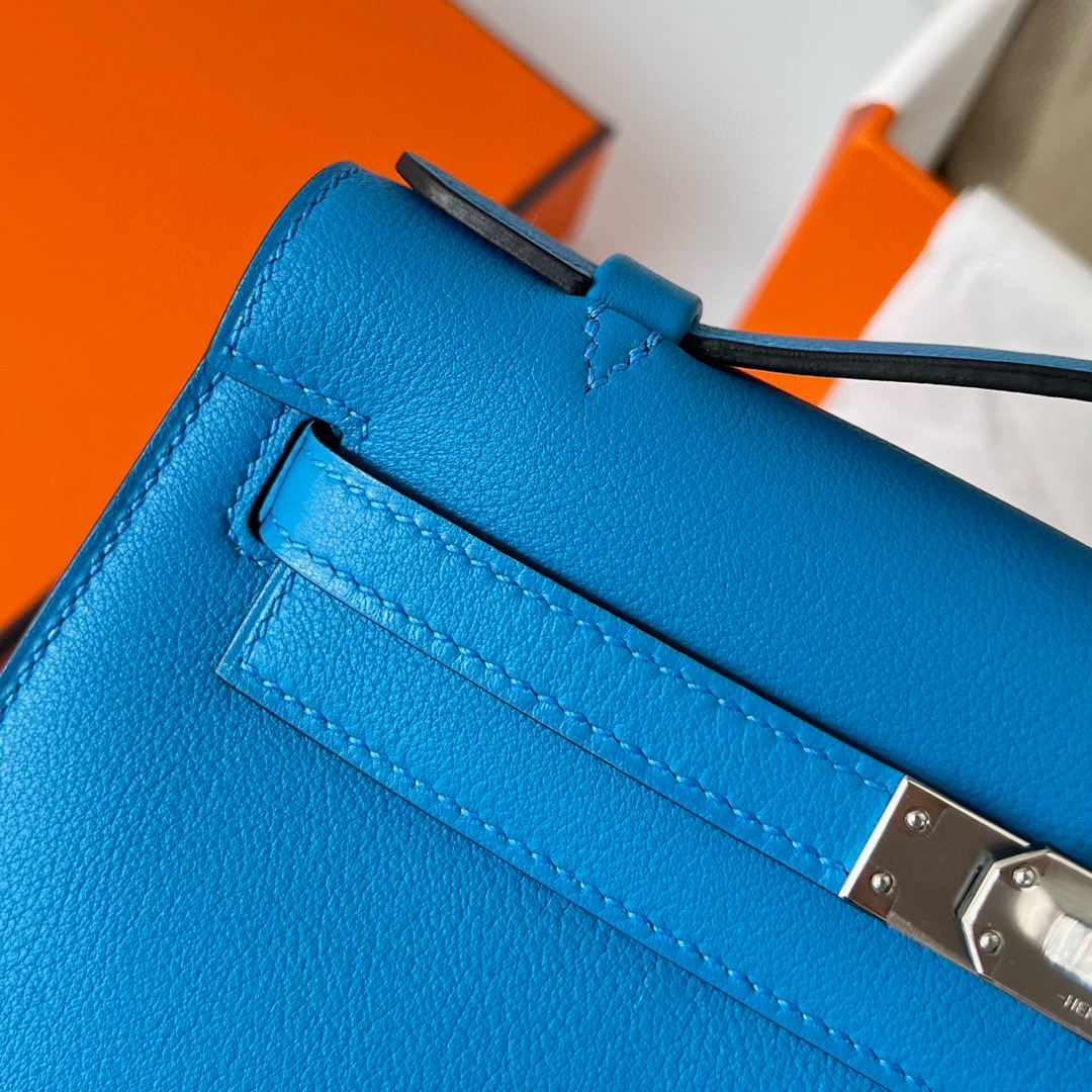 KELLY POCHETTE SWIFT B3 BLEU ZANZIBAR PHW KELLY POCHETTE SWIFT B3 BLEU ZANZIBAR PHW