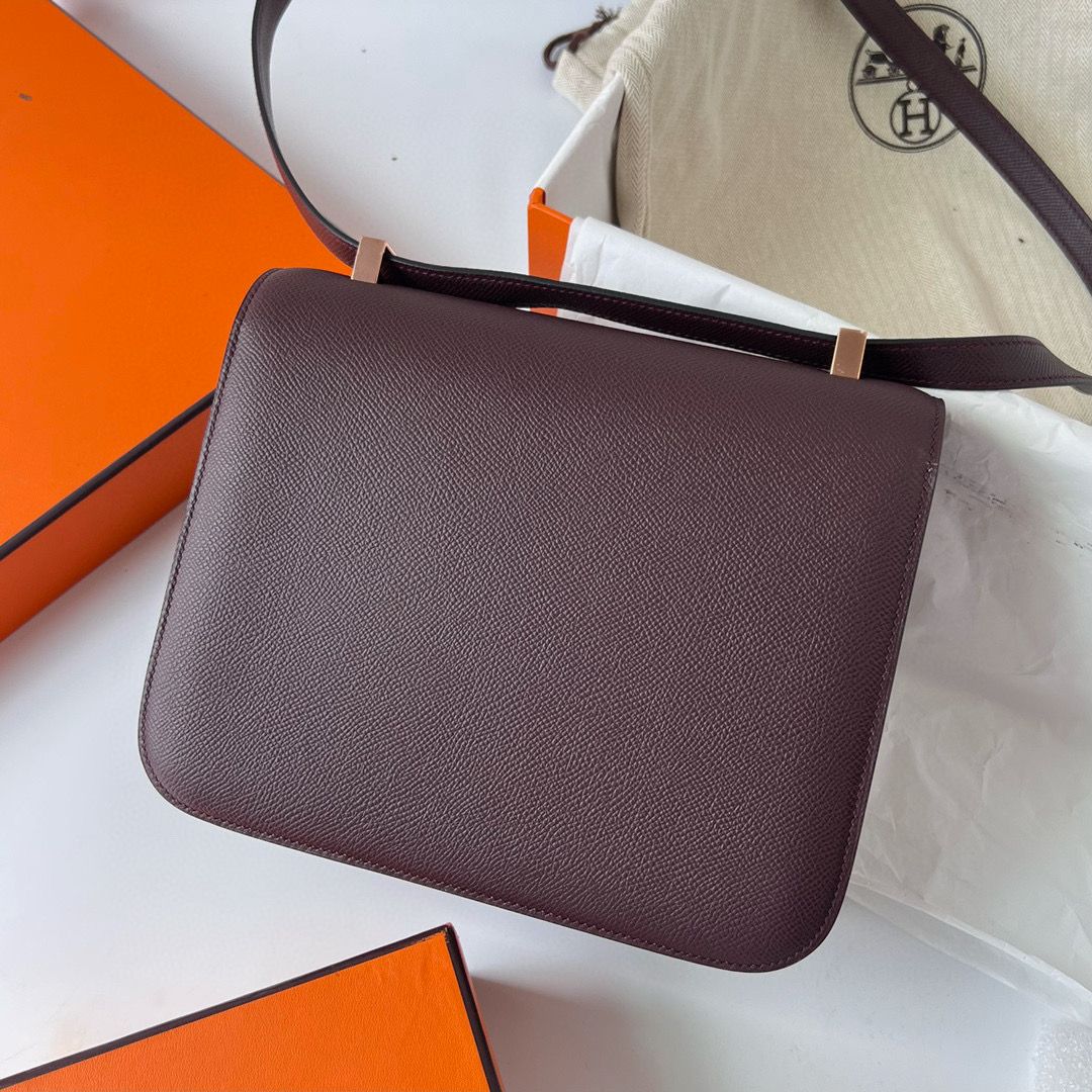 CONSTANCE 24CM EPSOM 0G ROUGE SELLIER ROSE GOLD HARDWARE