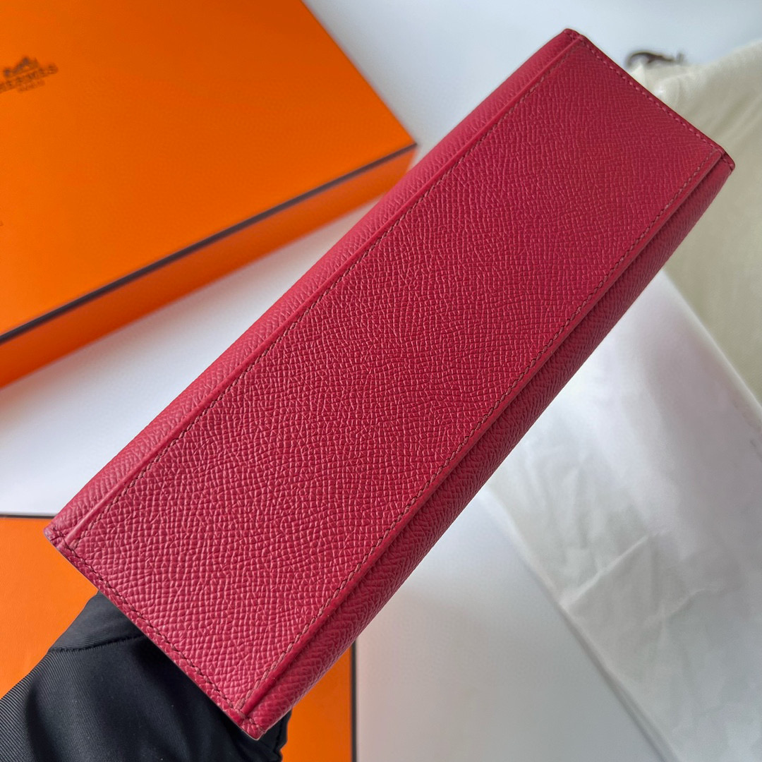 KELLY POCHETTE EPSOM K1 ROUGE GRENAT GHW KELLY POCHETTE EPSOM K1 ROUGE GRENAT GHW