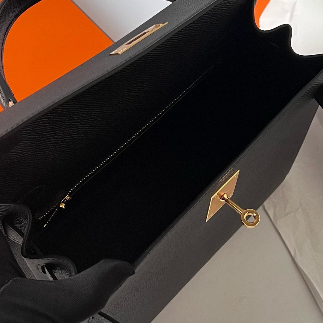 KELLY 28CM EPSOM 89 NOIR GHW