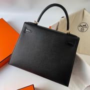 KELLY 28CM EPSOM 89 NOIR GHW