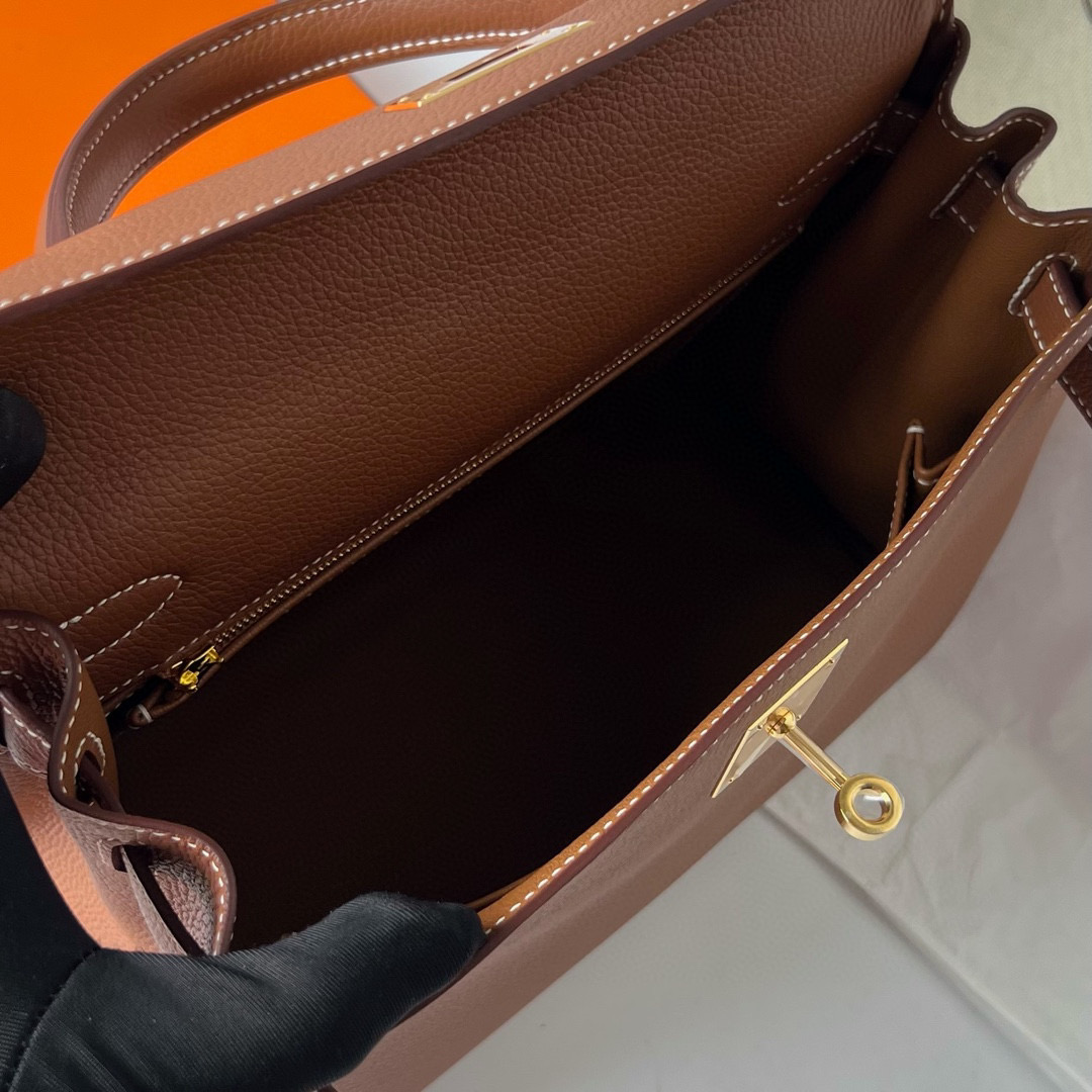 KELLY 28CM TAURILLON CLEMENCE 37 GOLD GHW