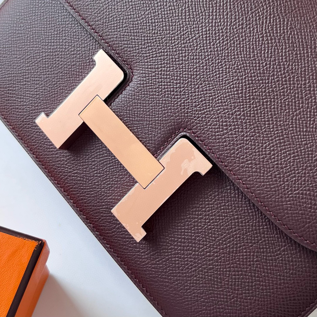CONSTANCE 24CM EPSOM 0G ROUGE SELLIER ROSE GOLD HARDWARE CONSTANCE 24CM EPSOM 0G ROUGE SELLIER ROSE GOLD HARDWARE