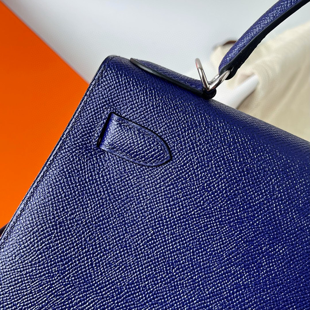 KELLY 28CM EPSOM 73 BLEU SAPHIR PHW