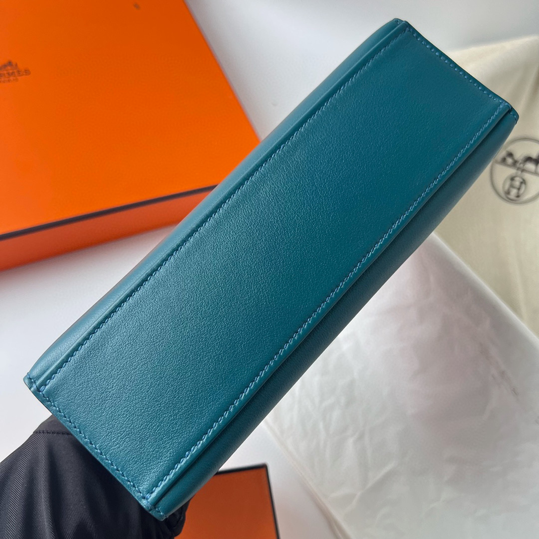 KELLY POCHETTE SWIFT W0 VERT BOSPHORE GHW