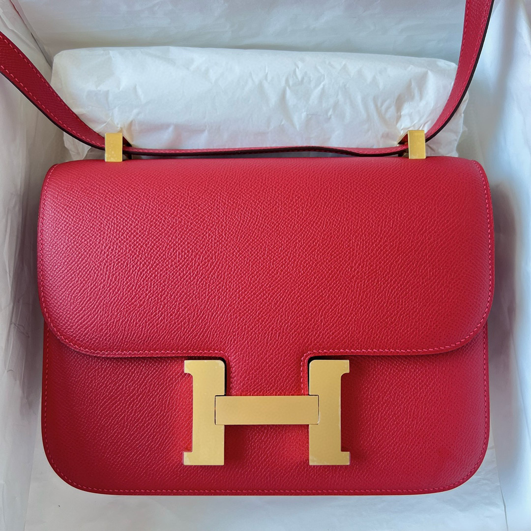 CONSTANCE 24CM EPSOM 镜子款 Q5 ROSE CASAQUE GHW