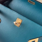 KELLY POCHETTE SWIFT W0 VERT BOSPHORE GHW