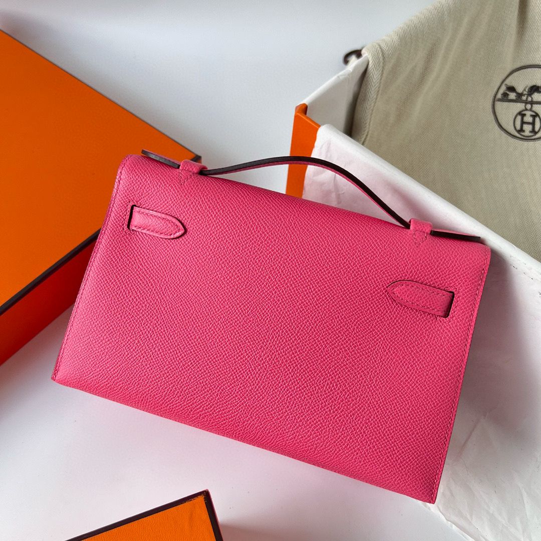 KELLY POCHETTE EPSOM 8W ROSE AZALEE GHW