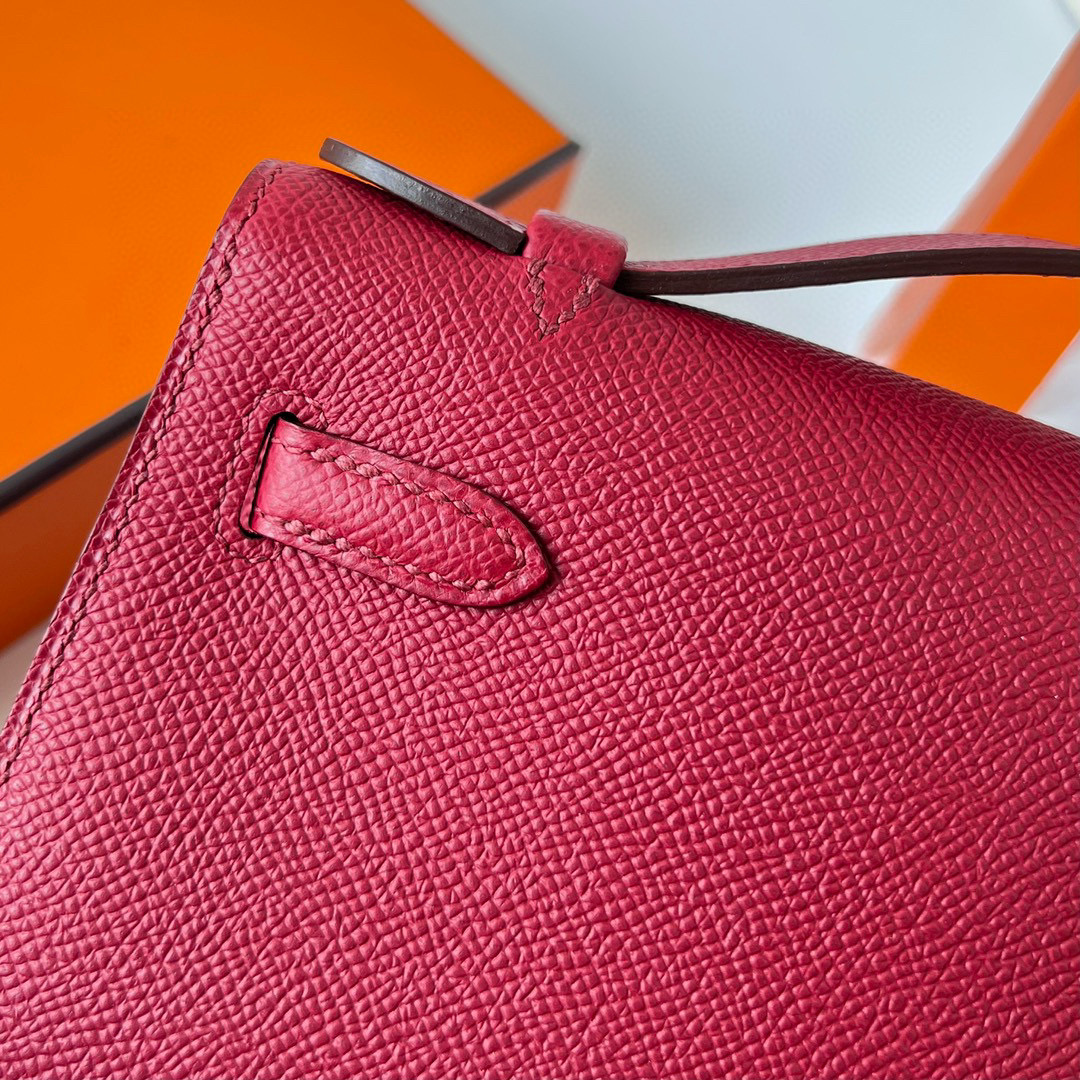KELLY POCHETTE EPSOM K1 ROUGE GRENAT GHW KELLY POCHETTE EPSOM K1 ROUGE GRENAT GHW
