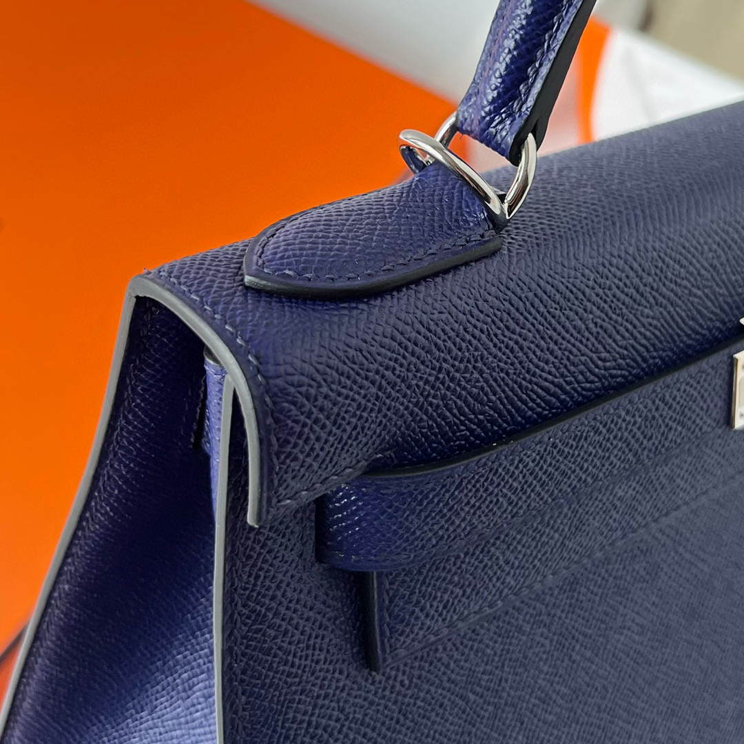 KELLY 28CM EPSOM 73 BLEU SAPHIR PHW