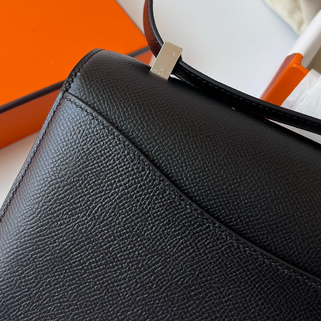 CONSTANCE 24CM EPSOM 镜子款 89 NOIR SILVER HARDWARE CONSTANCE 24CM EPSOM 镜子款 89 NOIR SILVER HARDWARE