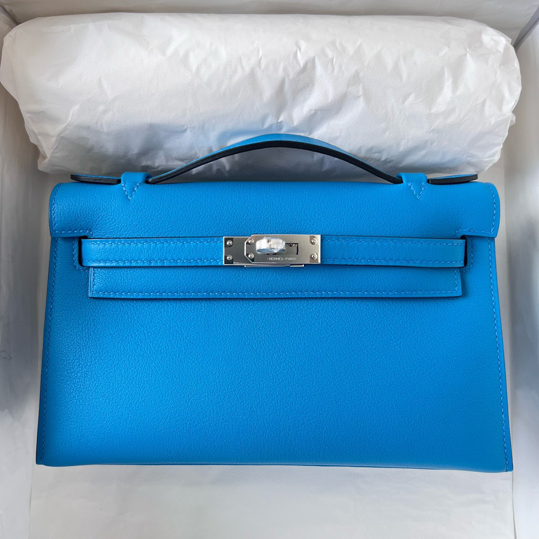 KELLY POCHETTE SWIFT B3 BLEU ZANZIBAR PHW KELLY POCHETTE SWIFT B3 BLEU ZANZIBAR PHW