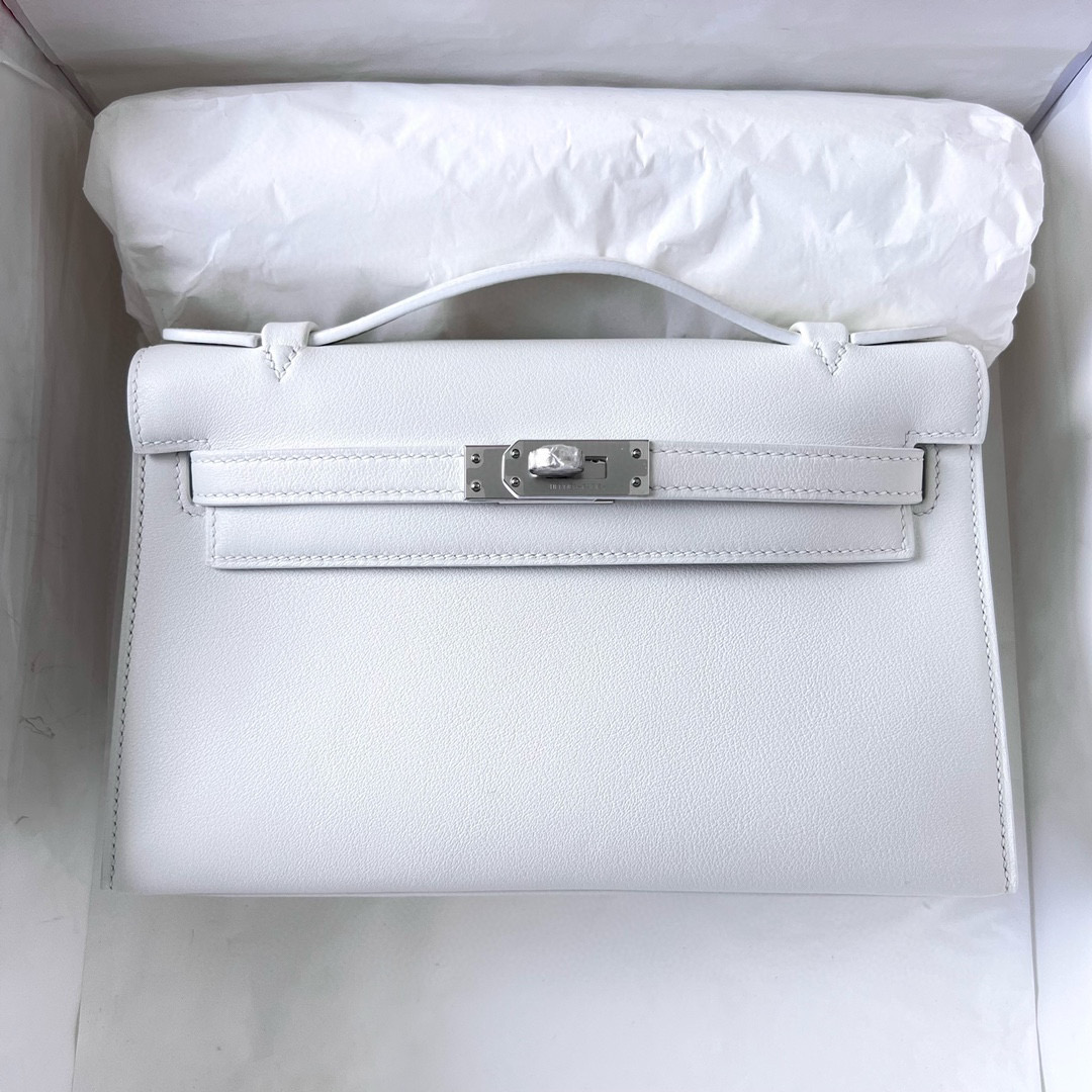 KELLY POCHETTE SWIFT 01 WHITE PHW