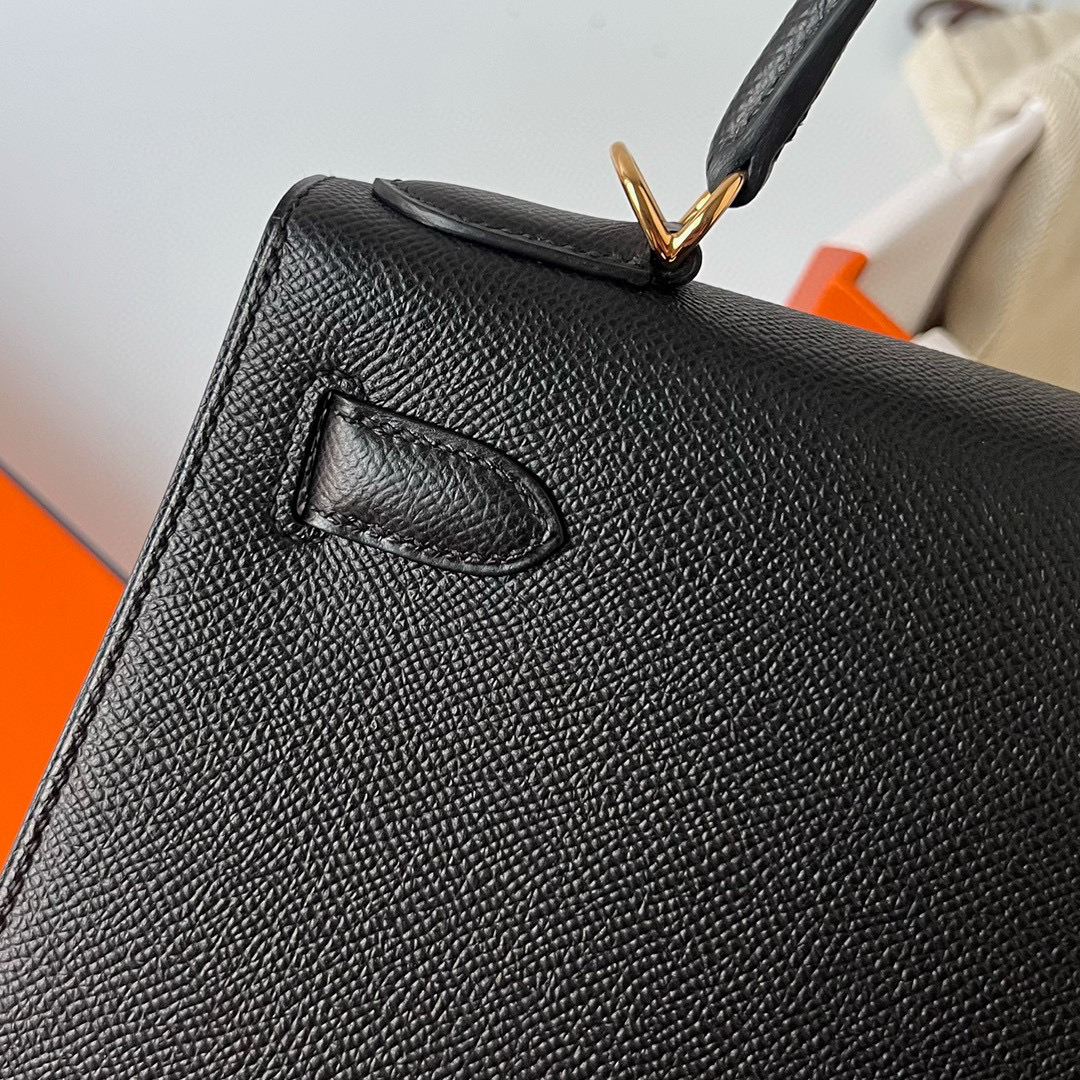 KELLY 28CM EPSOM 89 NOIR GHW