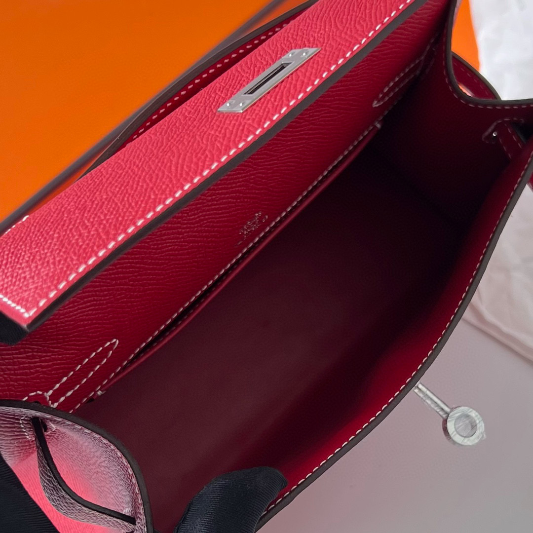 KELLY POCHETTE EPSOM Q5 ROSE CASAQUE PHW KELLY POCHETTE EPSOM Q5 ROSE CASAQUE PHW