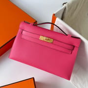 KELLY POCHETTE EPSOM 8W ROSE AZALEE GHW