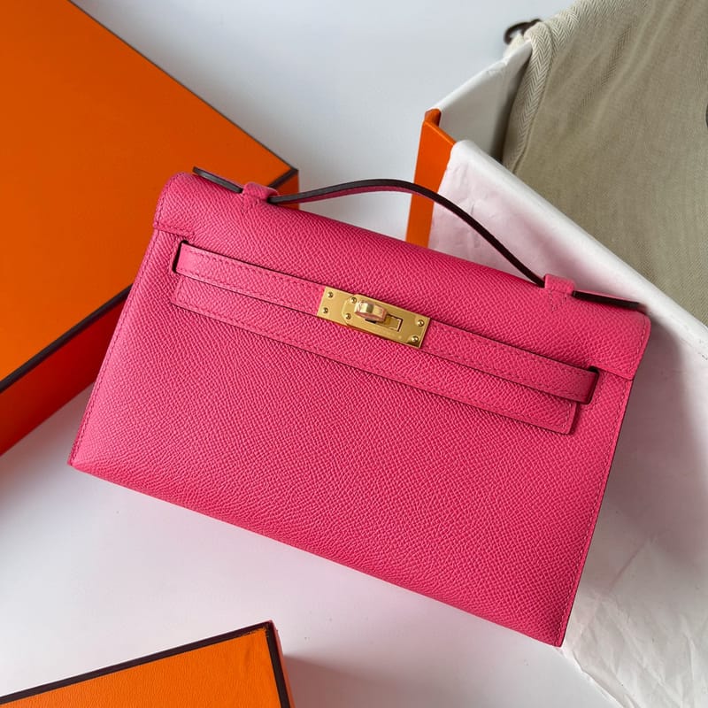 Kelly Pochette Epsom 8W Rose Azalee Ghw