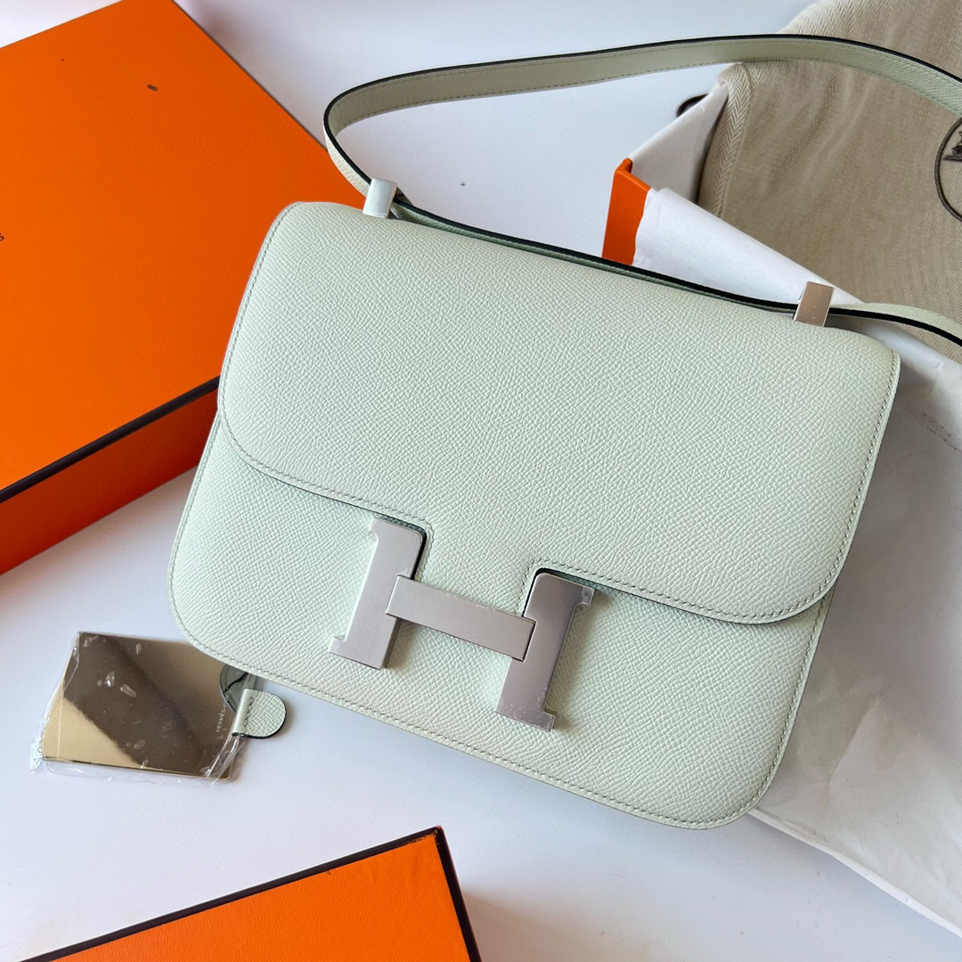 CONSTANCE 24CM EPSOM 镜子款 0S VERT FIZZ SILVER HARDWARE