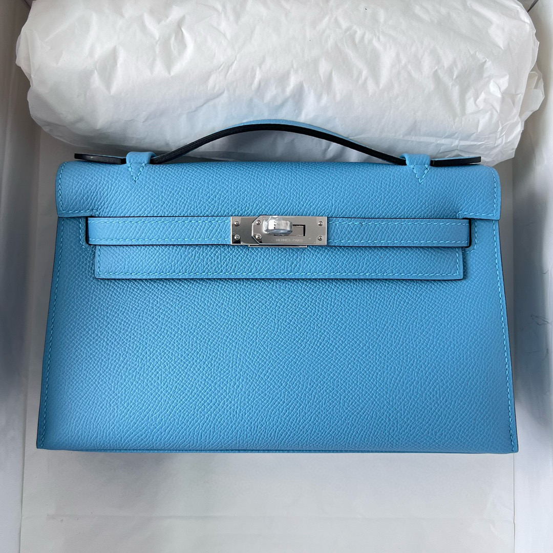 KELLY POCHETTE EPSOM P3 BLEU DU NORD PHW