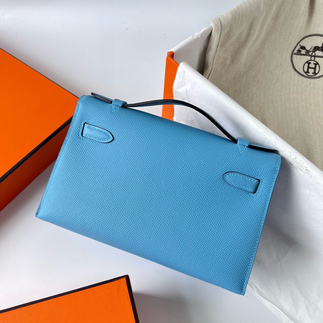 KELLY POCHETTE EPSOM P3 BLEU DU NORD PHW