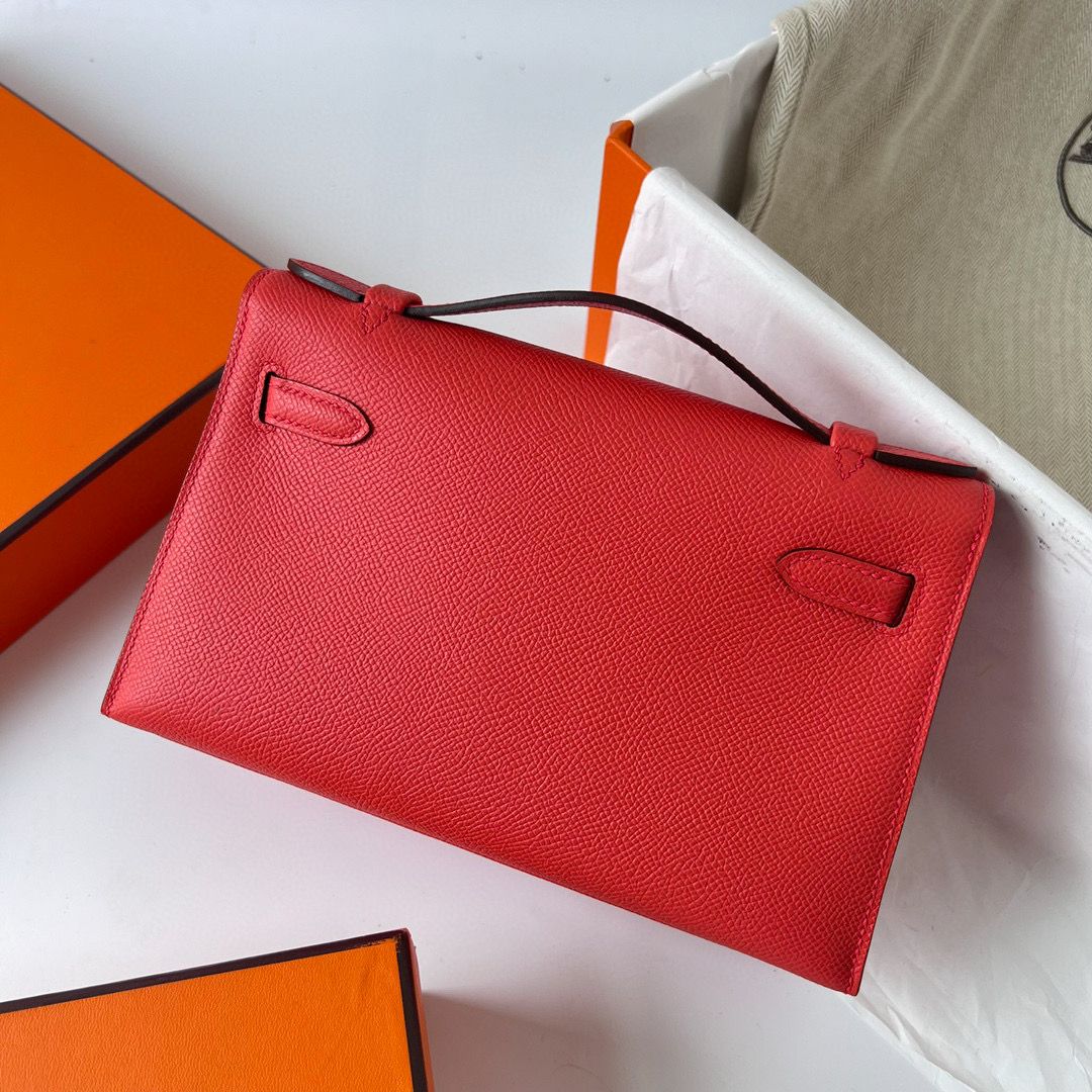 KELLY POCHETTE EPSOM 9T CAPUCINE GHW