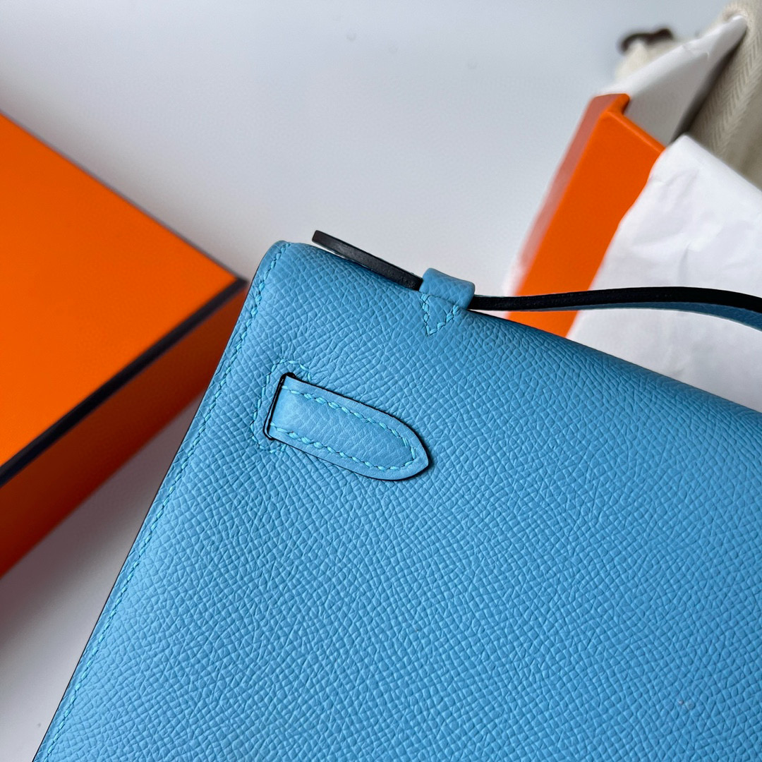 KELLY POCHETTE EPSOM P3 BLEU DU NORD PHW