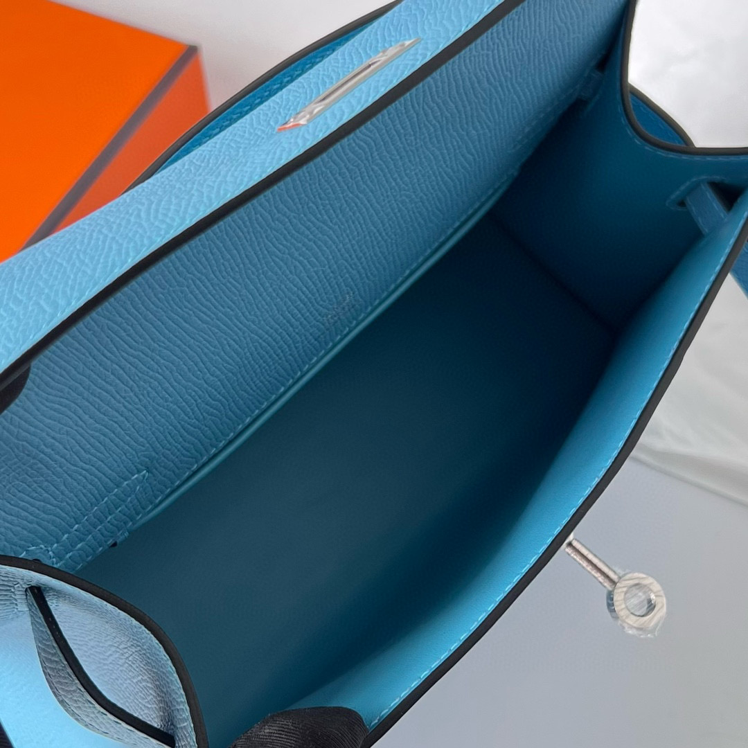 KELLY POCHETTE EPSOM P3 BLEU DU NORD PHW