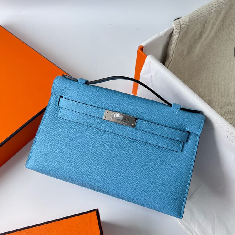 KELLY POCHETTE EPSOM P3 BLEU DU NORD PHW