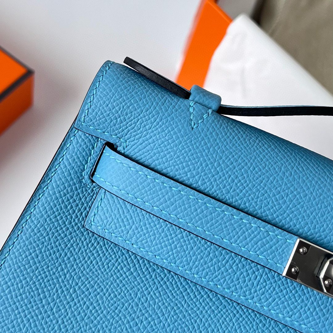KELLY POCHETTE EPSOM P3 BLEU DU NORD PHW