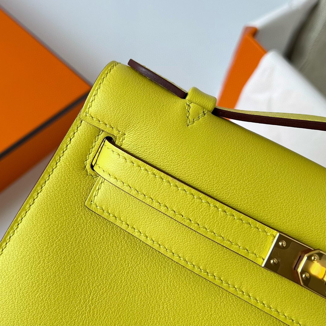 KELLY POCHETTE SWIFT 9R LIME GHW KELLY POCHETTE SWIFT 9R LIME GHW