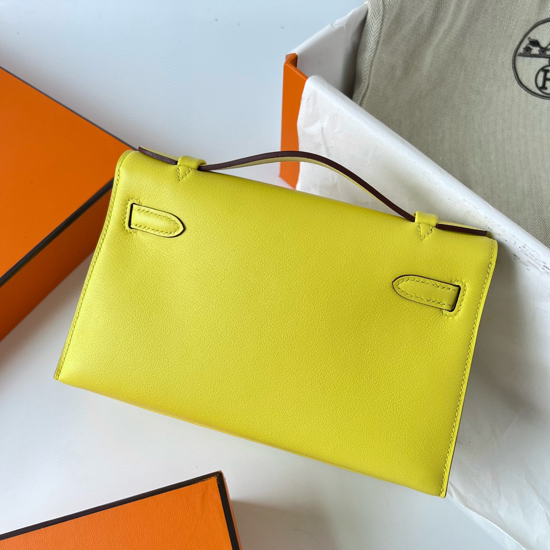 KELLY POCHETTE SWIFT 9R LIME GHW KELLY POCHETTE SWIFT 9R LIME GHW