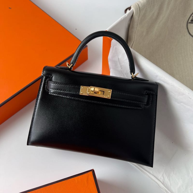 MINI KELLY BOX 89 NOIR GHW