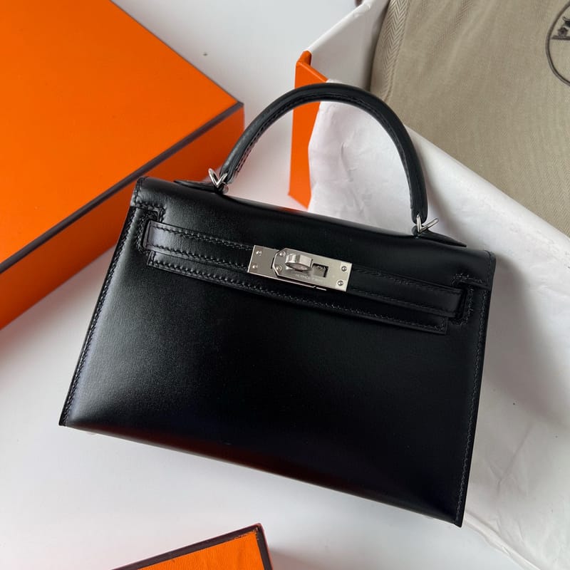 MINI KELLY BOX 89 NOIR PHW