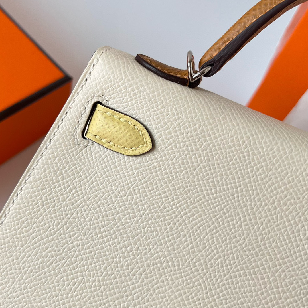 MINI KELLY EPSOM I2 NATA/1Z JAUNE POUSSIN/2S SESAME PHW