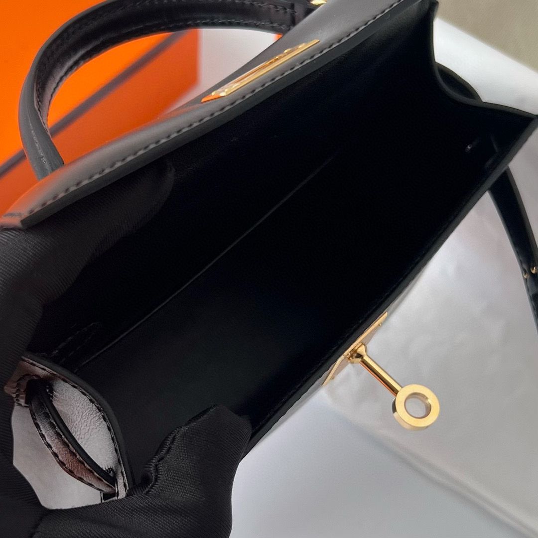 MINI KELLY BOX 89 NOIR GHW