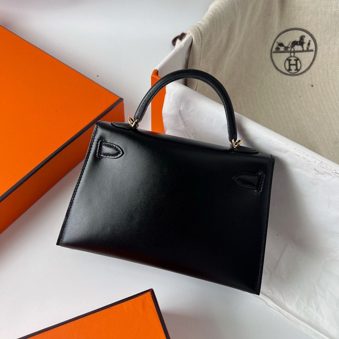 MINI KELLY BOX 89 NOIR GHW