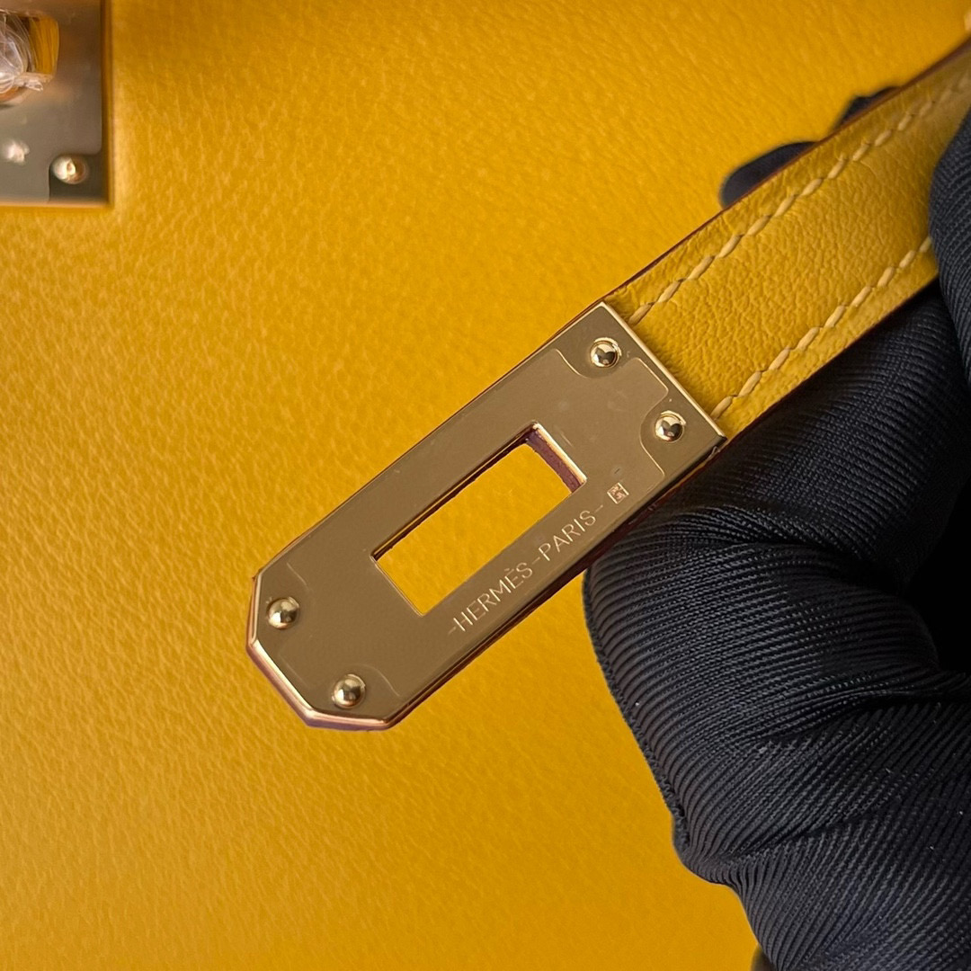 KELLY POCHETTE SWIFT 9D JAUNE AMBE GHW KELLY POCHETTE SWIFT 9D JAUNE AMBE GHW