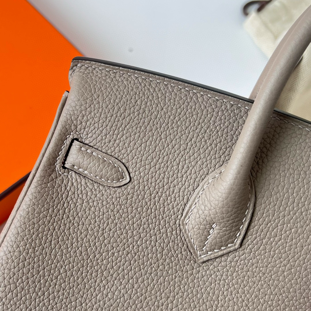 BIRKIN 25CM TAURILLON CLEMENCE M8 GRIS ASPHALTE PHW BIRKIN 25CM TAURILLON CLEMENCE M8 GRIS ASPHALTE PHW